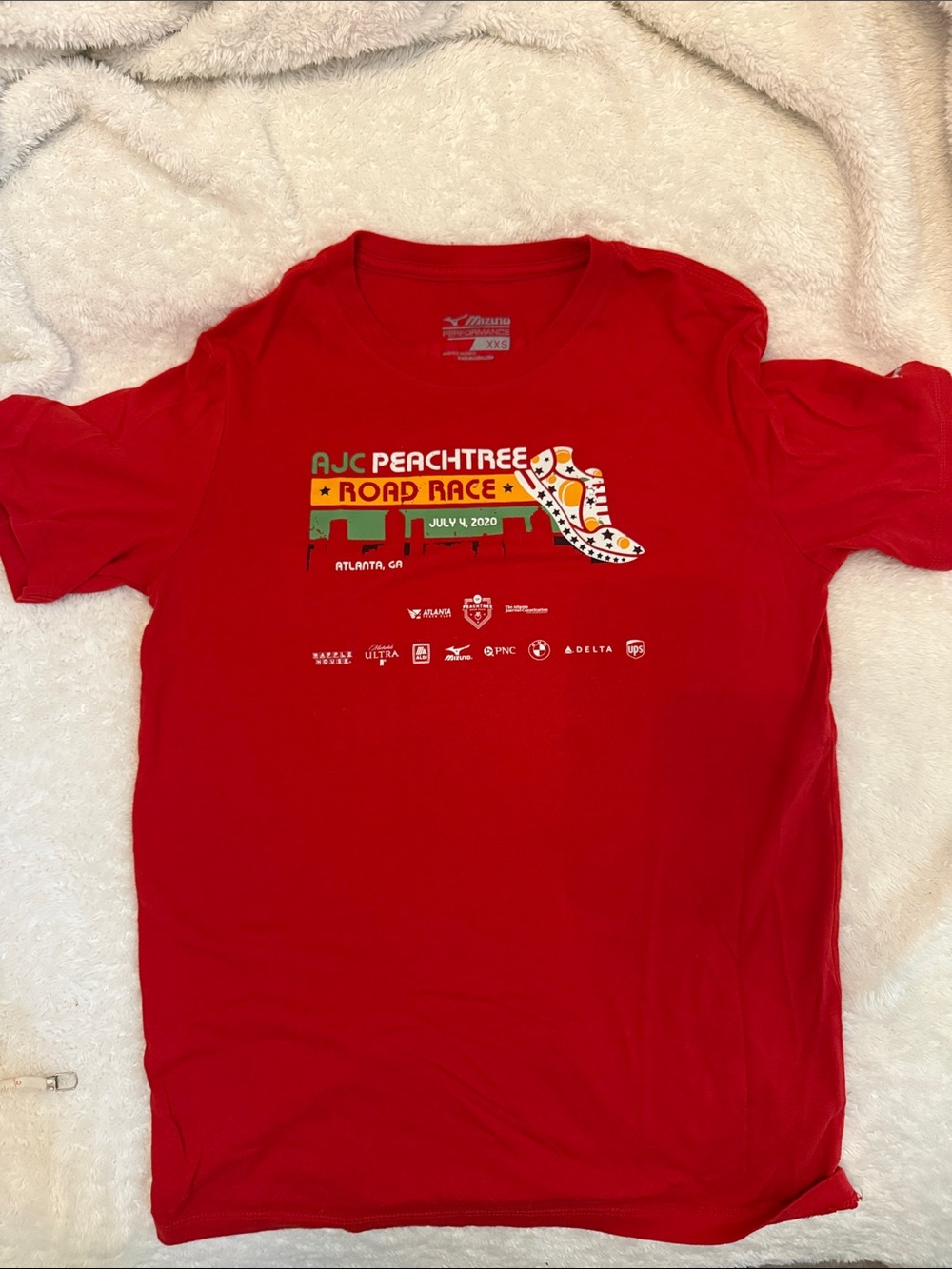Mizuno Red Performance Crew Neck T-Shirt